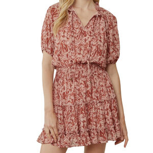 Homebody Boutique Pink Smocked Tiered Dress Size Medium